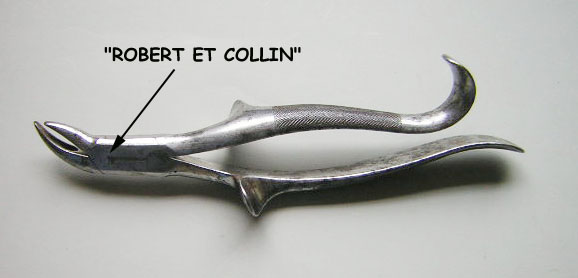 RARE PAIR OF FRENCH C.1860 DENTAL FORCEPS RARE PAIR OF FRENCH C.1860 DENTAL FORCEPS