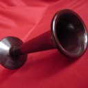 An Italian red bakelite monaural stethoscope "Humana"