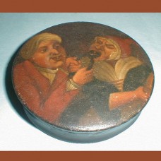 EARLY 19TH C. SNUFF BOX W. EXTRACTION SCENE