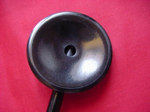 An Italian bakelite monaural stethoscope, BIOPLASTINA SERONO