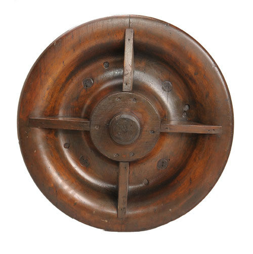NBSF WOODEN DRIVING WHEEL MOULD cog NBSF Q Van Leest Antiques (1) NBSF WOODEN DRIVING WHEEL MOULD