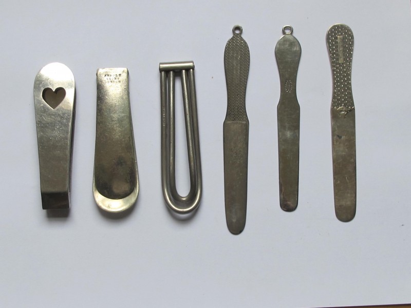 Six Victorian Tongue Depressors, Plated tongue Six Victorian Tongue Depressors, Plated