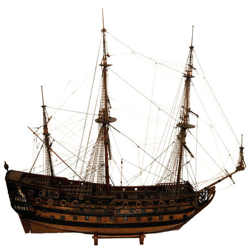 Dutch East Indiaman cargo vessel hull model. VOC East Indiaman ship model – van Leest Antiques (1.1) Dutch East Indiaman cargo vessel hull model.