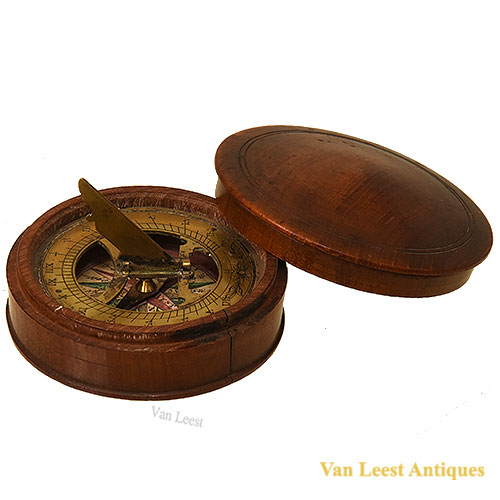 Beringer Sundial with compass, C 1820 Beringer Sundial compass – van Leest Antiques (1) Beringer Sundial with compass, C 1820