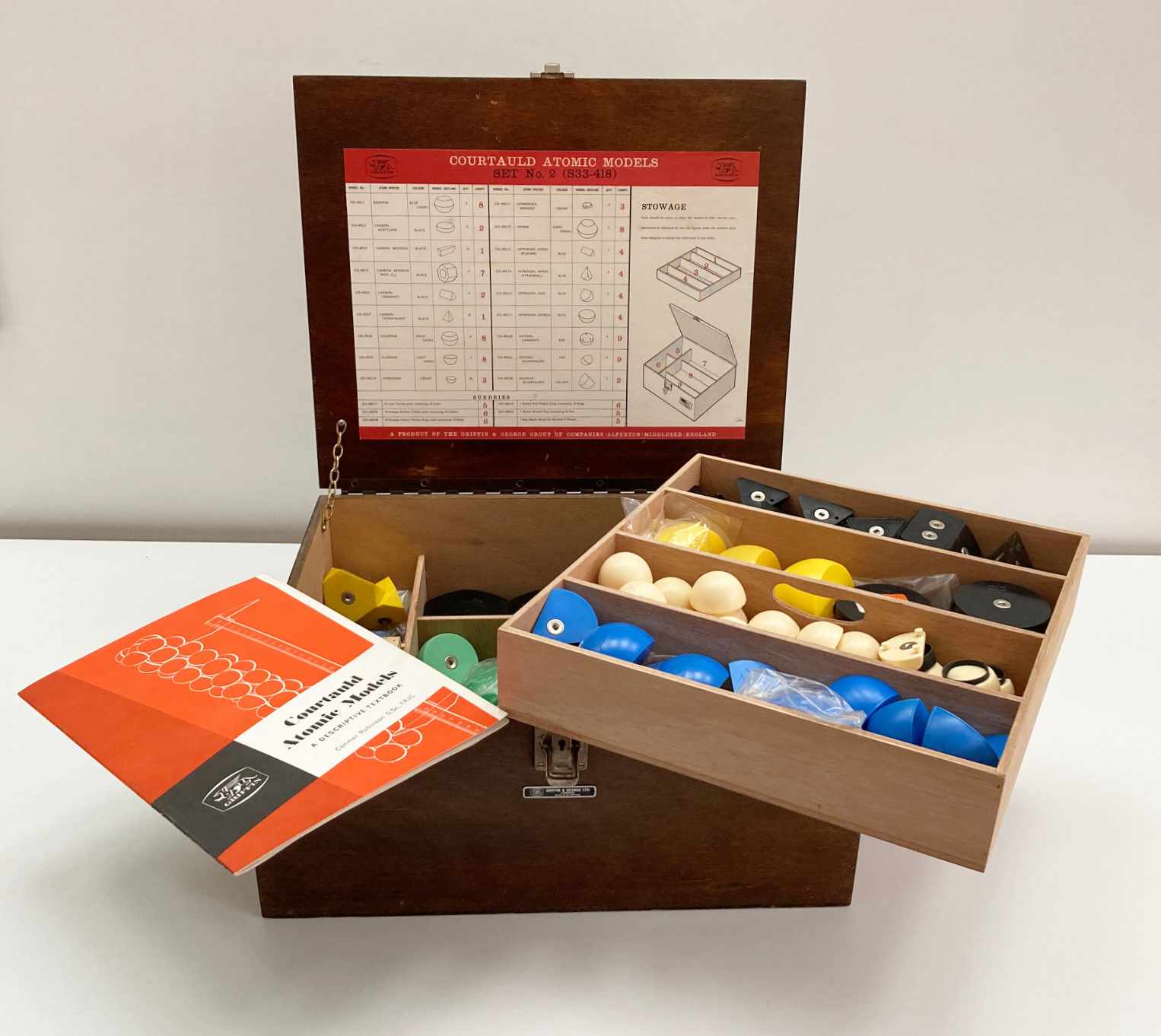Cased Courtauld Atomic Model Set by Griffin & George Courtald Atomic Model Set by Griffin & George 1 Cased Courtauld Atomic Model Set by Griffin & George
