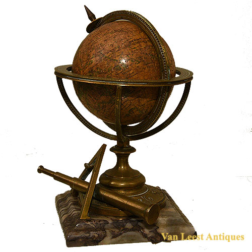 Delamarche Marine globe, 1865. Delamarche Nautical globe – van Leest Antiques (1) Delamarche Marine globe, 1865.