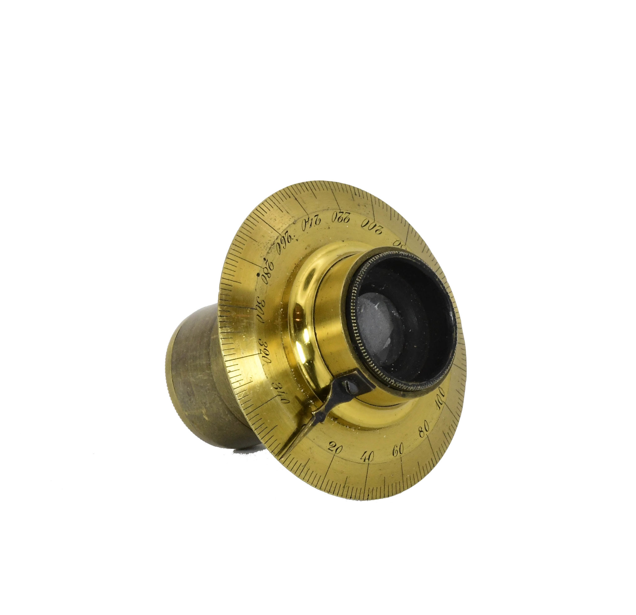 19th Century Microscope Nicol Prism Ocular With Goniometer FG_22017a 19th Century Microscope Nicol Prism Ocular With Goniometer