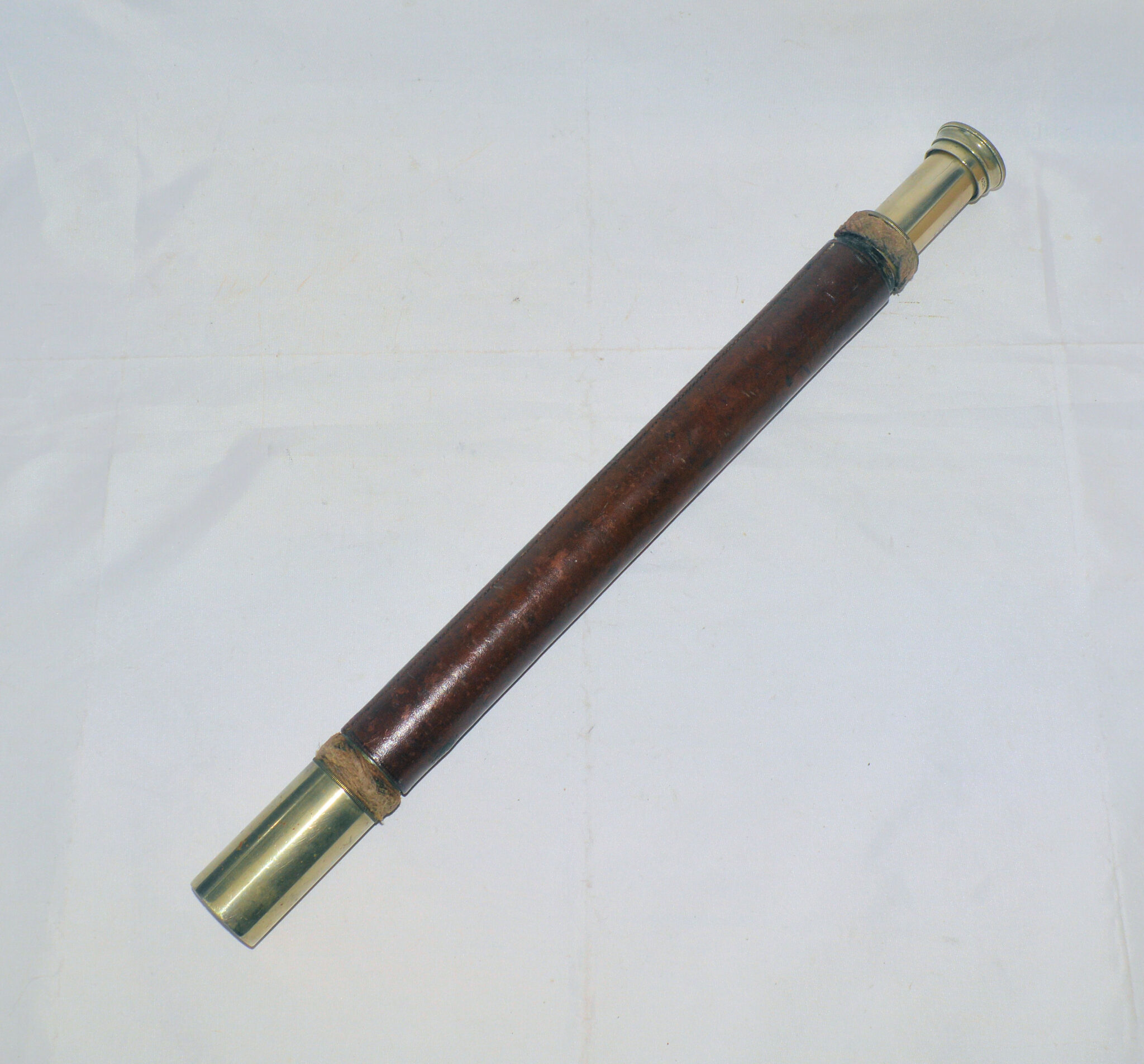 VINTAGE NAVAL TELESCOPE – SINGLE DRAW BY H HUGHES OF LONDON – GOOD PROVENANCE