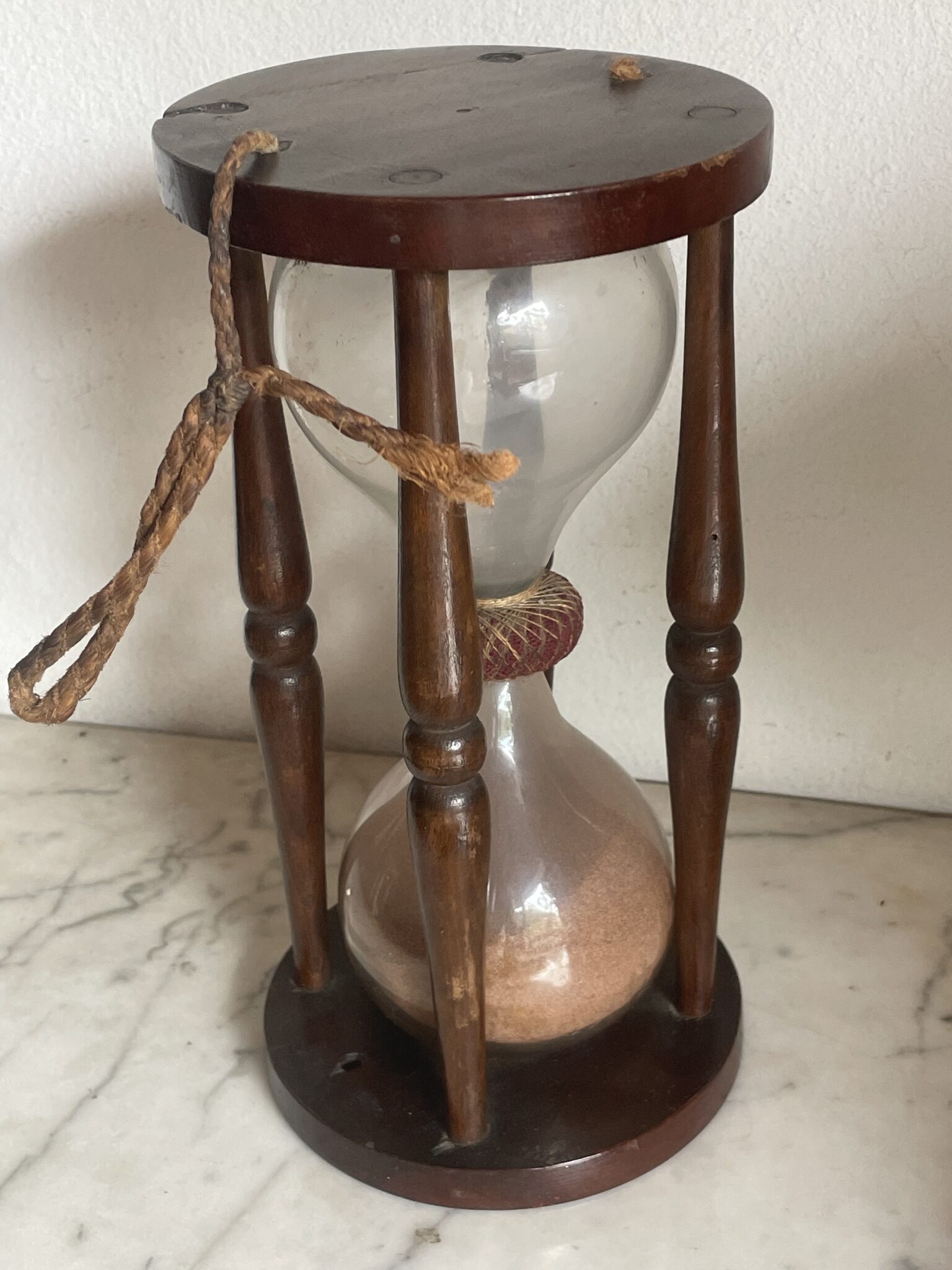 Large wooden maritim hourglass late 18 Th Century 30 Minutes