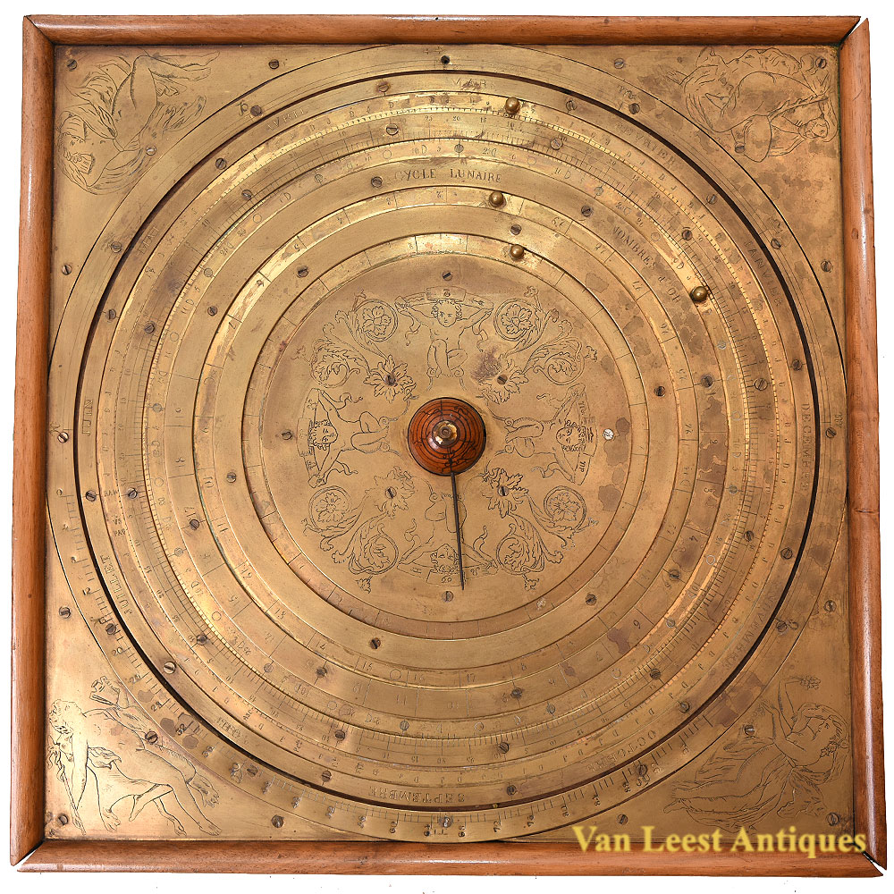 French perpetual calendar with original description c. 1877 1877 French Perpetual calendar – Van Leest Antiques (1) French perpetual calendar with original description c. 1877