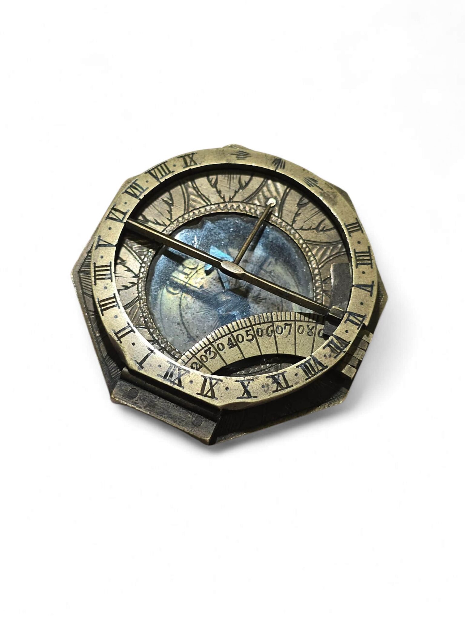 18th Century Octagonal Brass Sundial Signed “Johan Schrettegger, 20251015_235107 18th Century Octagonal Brass Sundial Signed “Johan Schrettegger,