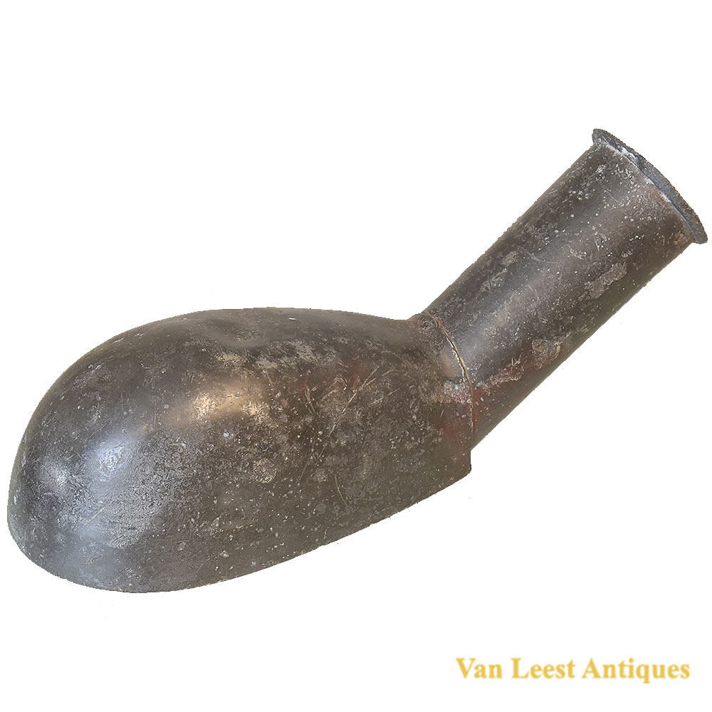 Pewter male urinal, end 18th century. 441204i Pewter male urinal, end 18th century – Van Leest Antiques Pewter male urinal, end 18th century.