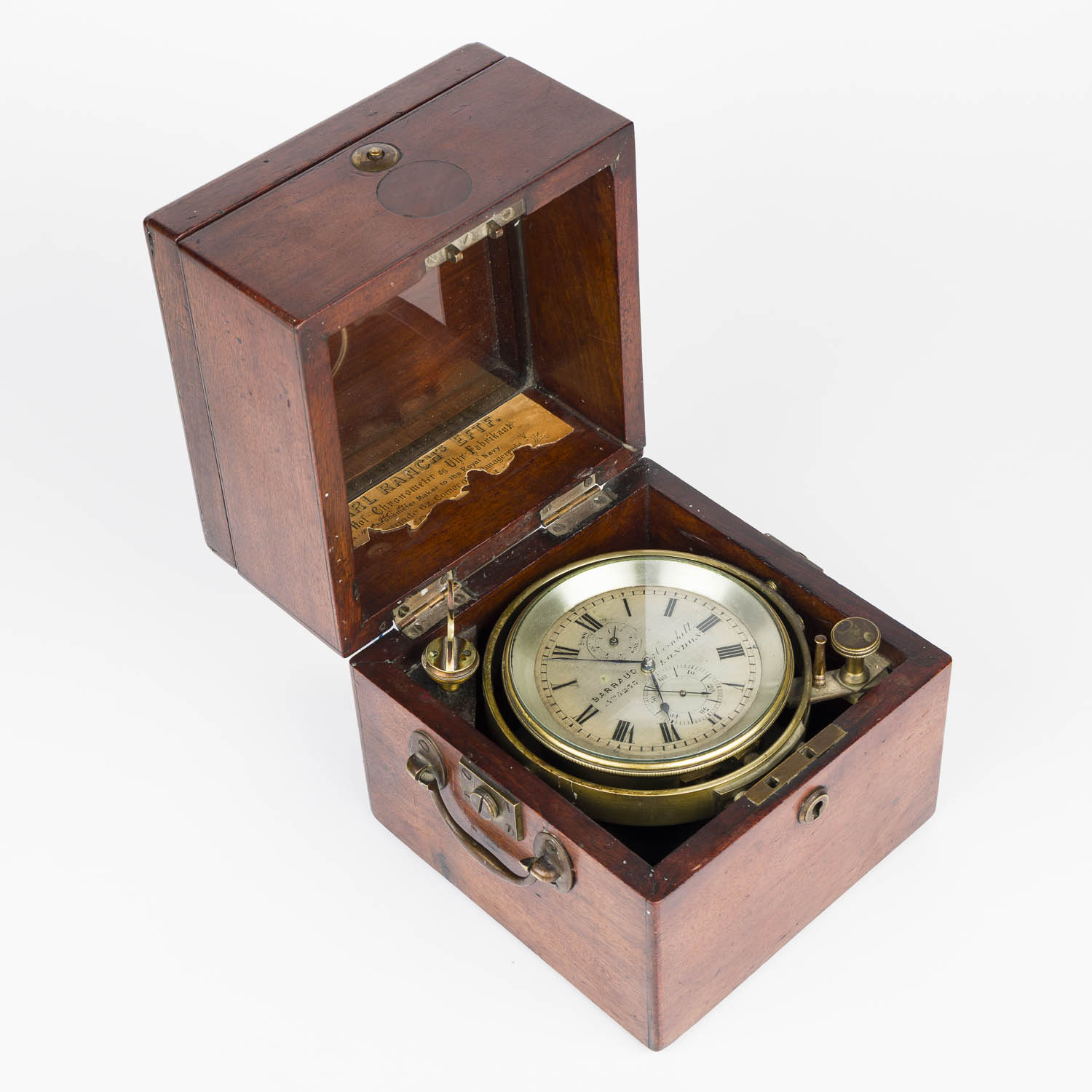 Marine chronometer by Barraud of Cornhill, London, circa 1850.